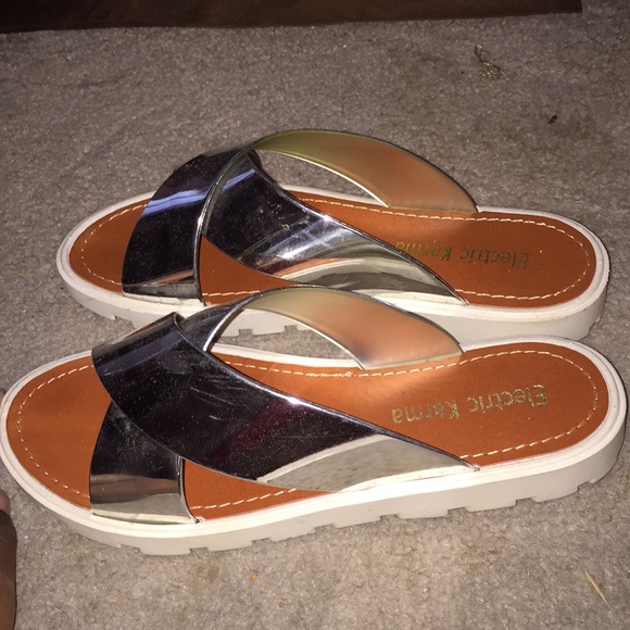 silver electric karma sandals - Picture 2 of 3